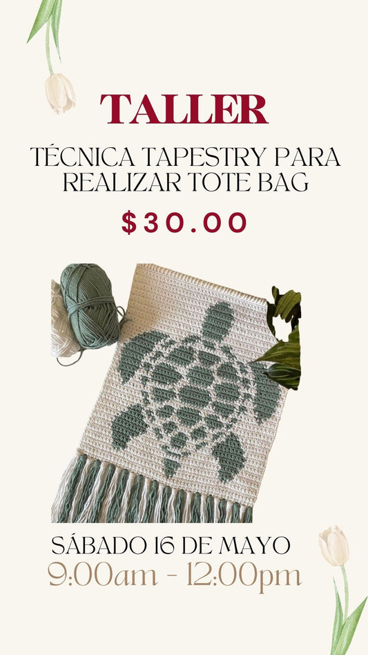 Taller con técnica tapestry para realizar tote bag