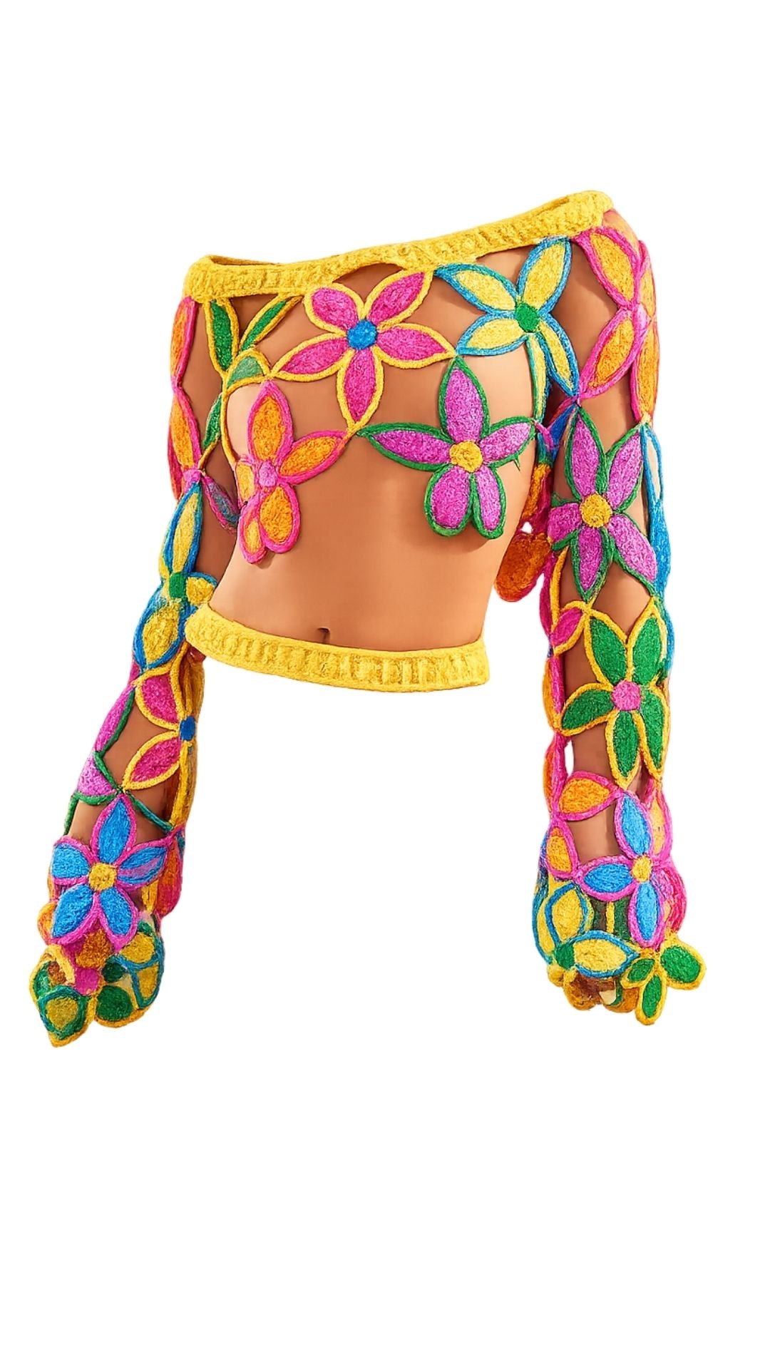 Top Tejido con Flores