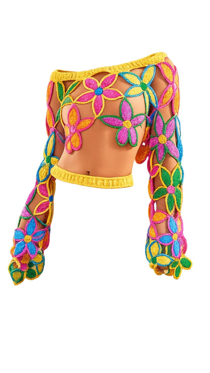 Top Tejido con Flores