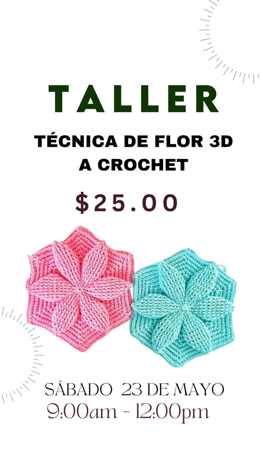 Técnica de Flor 3D a crochet