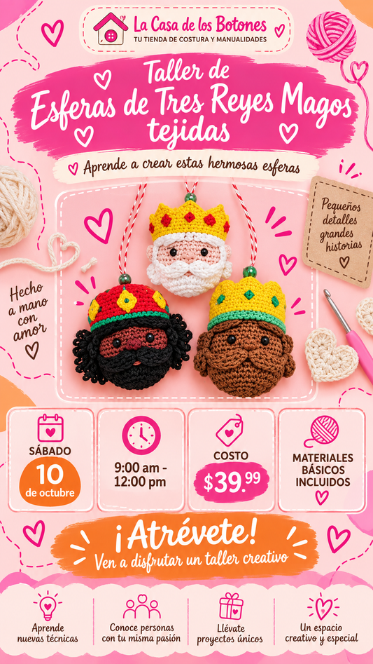 Taller de 3 Reyes Magos Tejidos