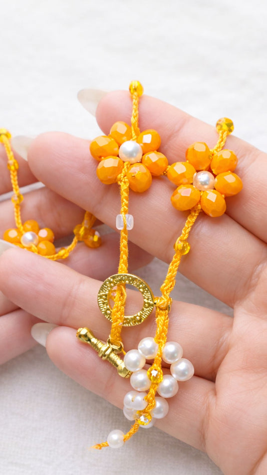 Collar tejido con Beads