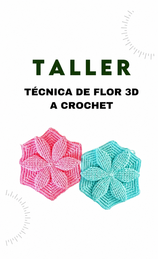 Técnica de Flor 3D a crochet