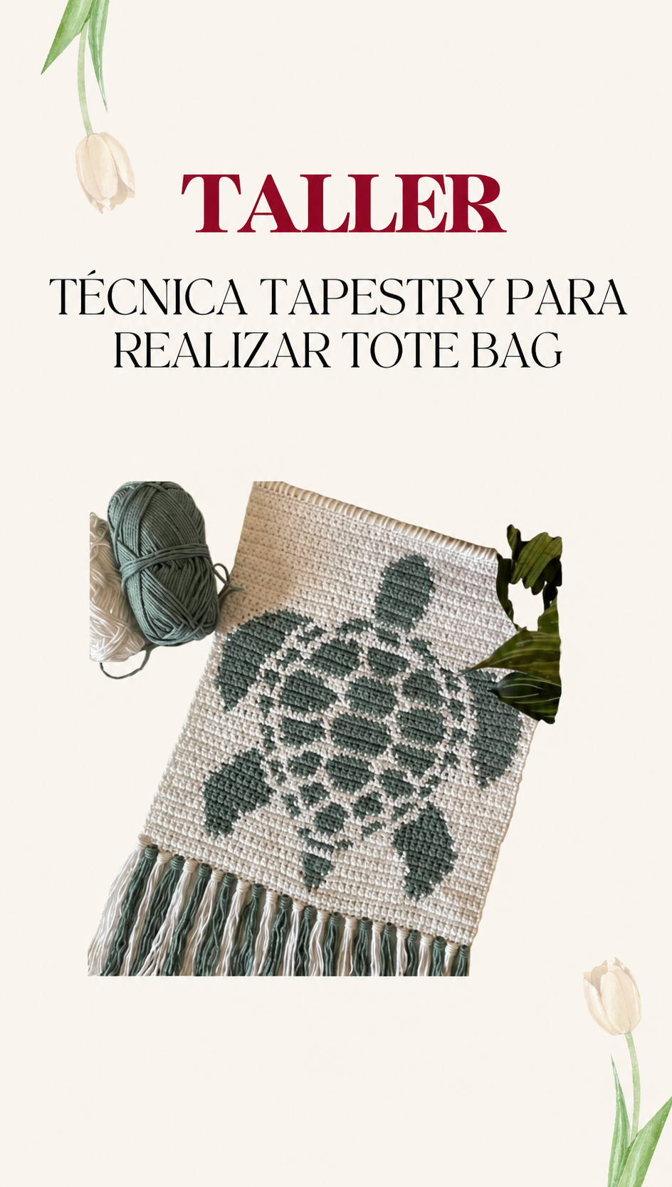 Taller con técnica tapestry para realizar tote bag