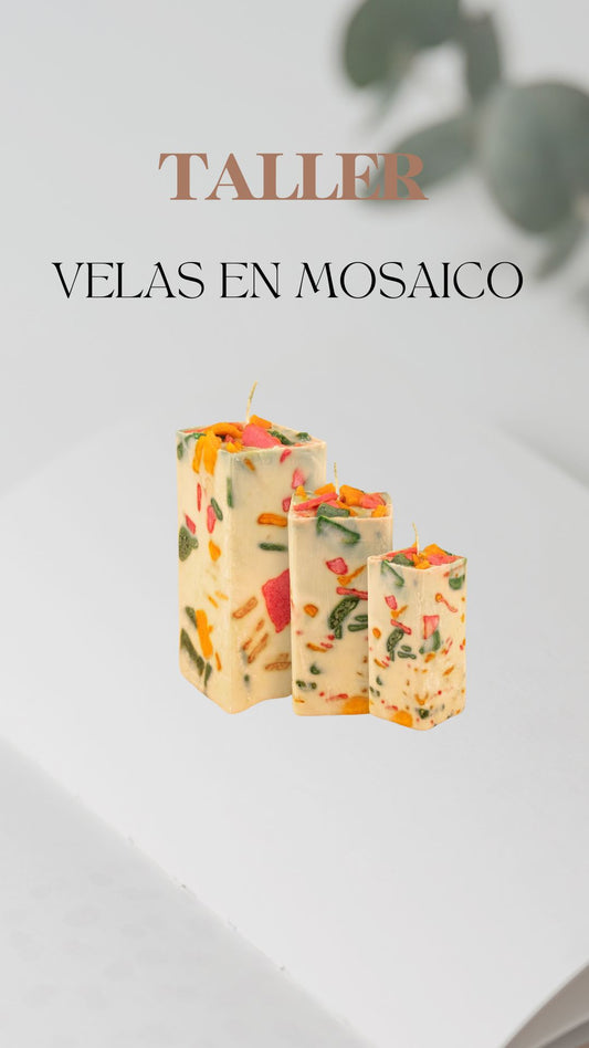 Taller Velas en Mosaico
