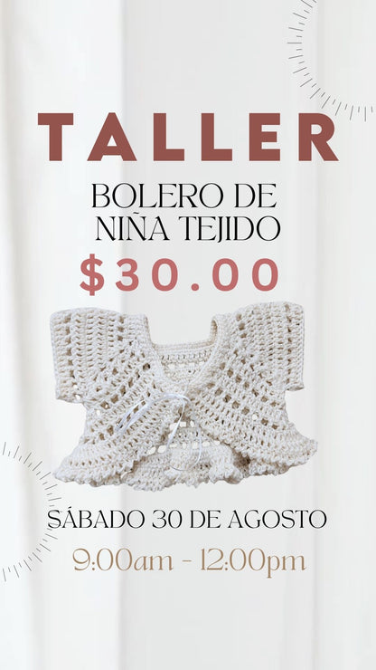 Taller Bolero de niña tejido