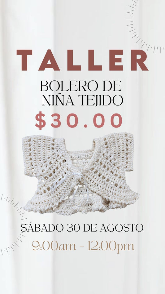 Taller Bolero de niña tejido