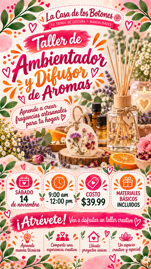 Taller de Ambientador y Difusor de Aromas